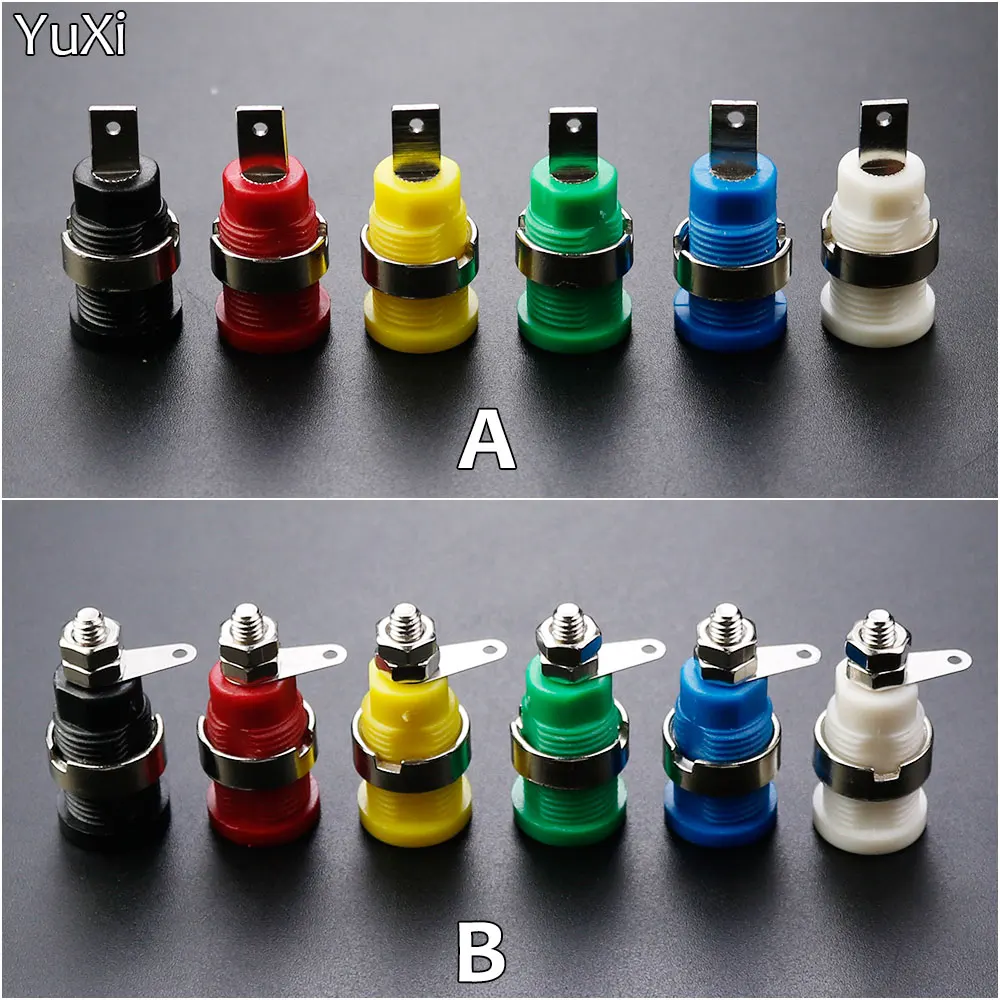 1pcs 4MM Banana Plug Socket Jack Insulated Safety Panel Mount Binding Post Connector Multimeter Socket Banana head Female 32A