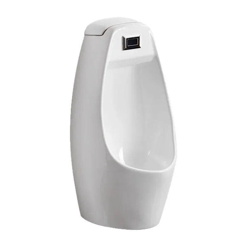 Wall Mounted Automatic Sensor Urinal for Men Household Ceramic Floor Drain Bathroom Fixture
