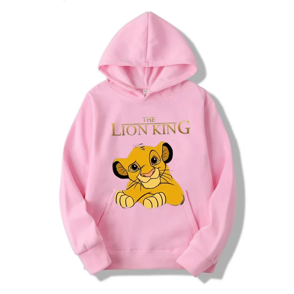 2024 New Disney The Lion King Women\'s Hoodies Tops Cartoon Fashion Sweatshirt Female Kawaii Clothes Autumn Streetwear Pullover