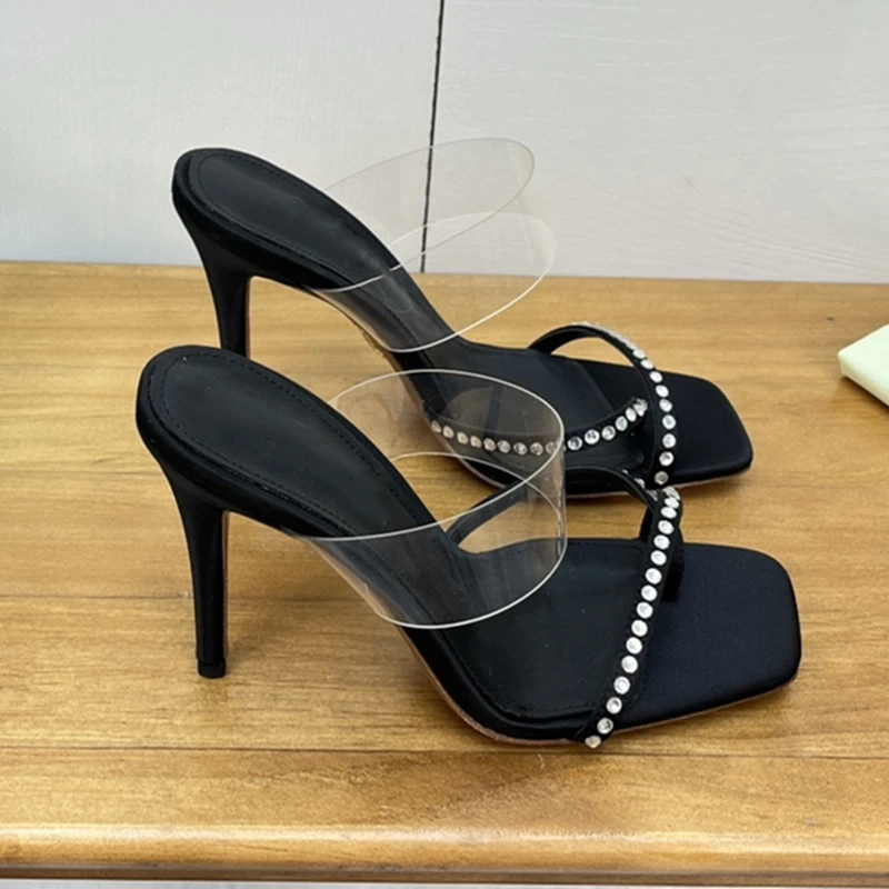 

2024 New Woman High-heeled Shoes sandal Solid color Genuine leather material Banquet Dance Party Height 9.5cm