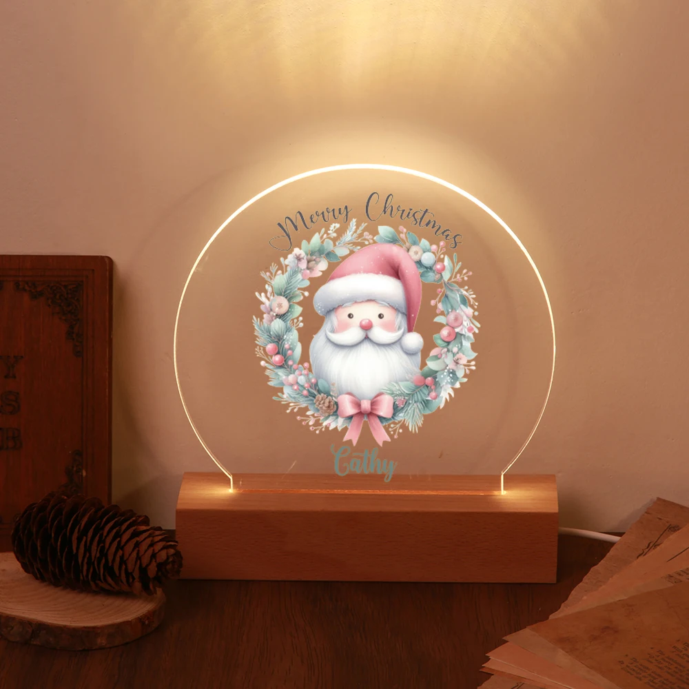 3D Visual Night Light com impressão UV para crianças, casal com animais arco-íris, nome personalizado, decoração do quarto, novo, 1 pc