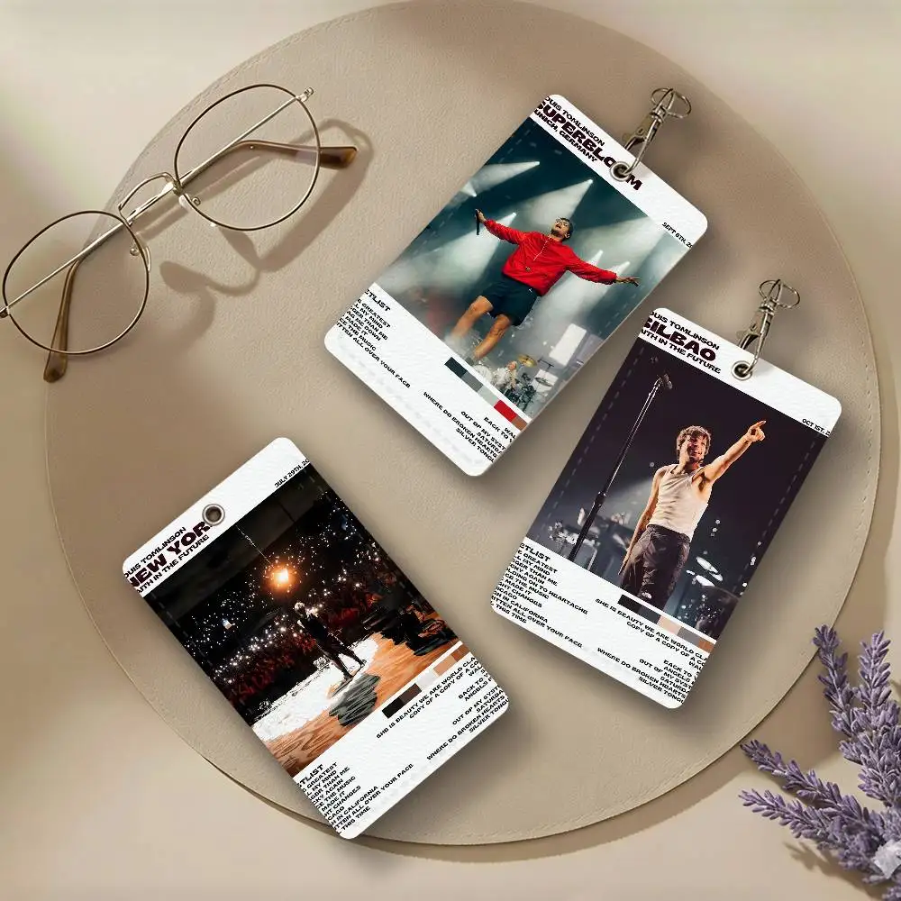 Singer L-Louis T-Tomlinson PU Leather Card Holders Anti-lost Protective Cover Cases Cards