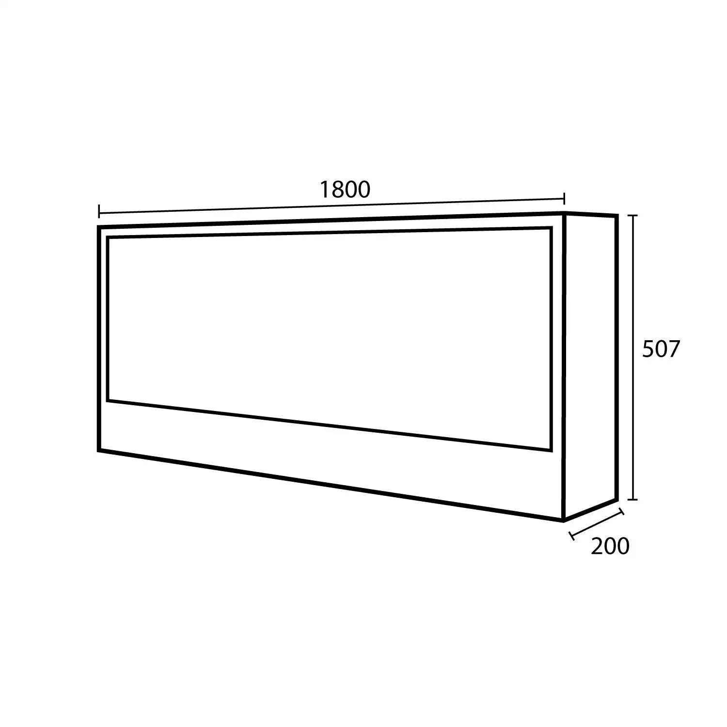 Built-in Independent Electric Fireplace 180 Cm, With 1500 Watt Power Black Indoor Fireplace Flame Effect