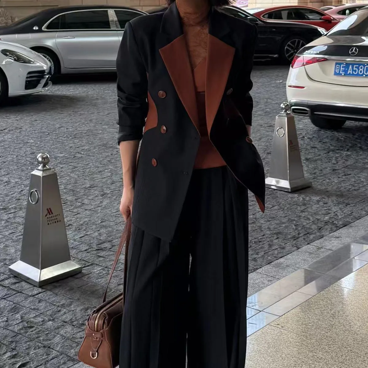 BJTZ 2025 Latest Autumn Ladies' Luxurious Casual Suit Professional Pants Set - Two-piece Set For Large Size Clothing