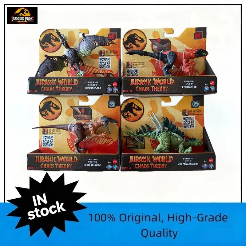 

Mattel Jurassic World Dinosaur Action Figure Chaos Theory Toys Boy Herreasaurus Huayangosaurus Pyroraptor Thapunngaka Model Gift