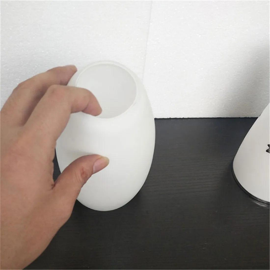 Reemplazo de pantalla de vidrio blanco mate para lámpara colgante de isla E26 E27, cubierta de pantalla de vidrio de 4,3 cm para lámpara colgante de
