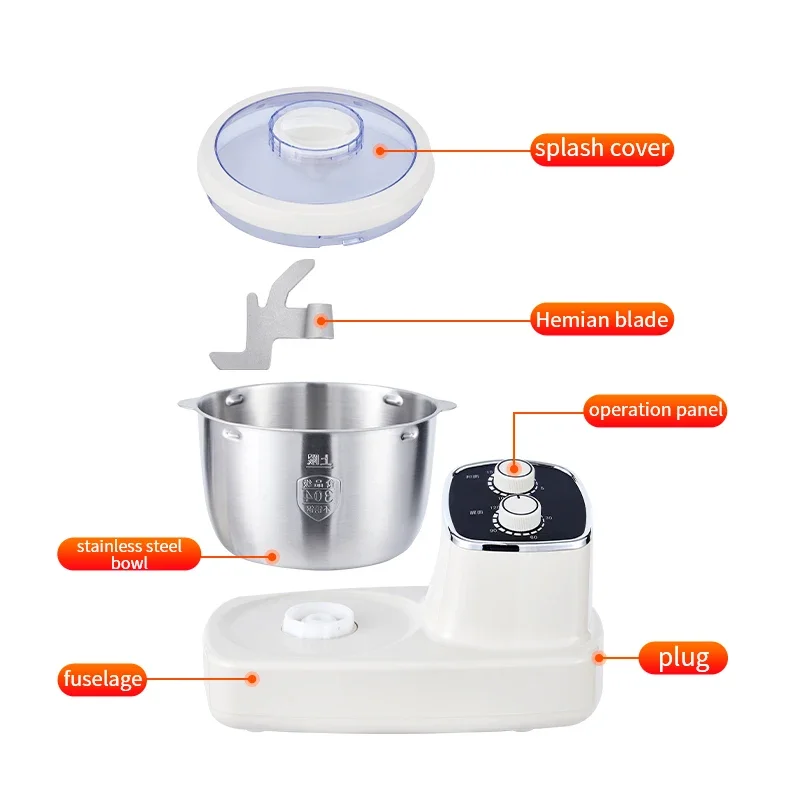 new products Dough Mixer Food Grade 304 Stainless Steel  Blender chopping  Blender Machine Home Appliances Kitchen baking Mixer