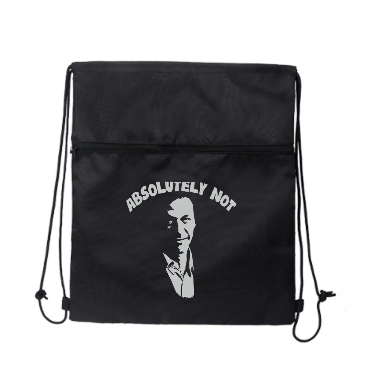 

Сумка с несколькими карманами и застежкой-молнией с портретным лозунгом «Absolutely Not» сохраняйте свои вещи в организованности