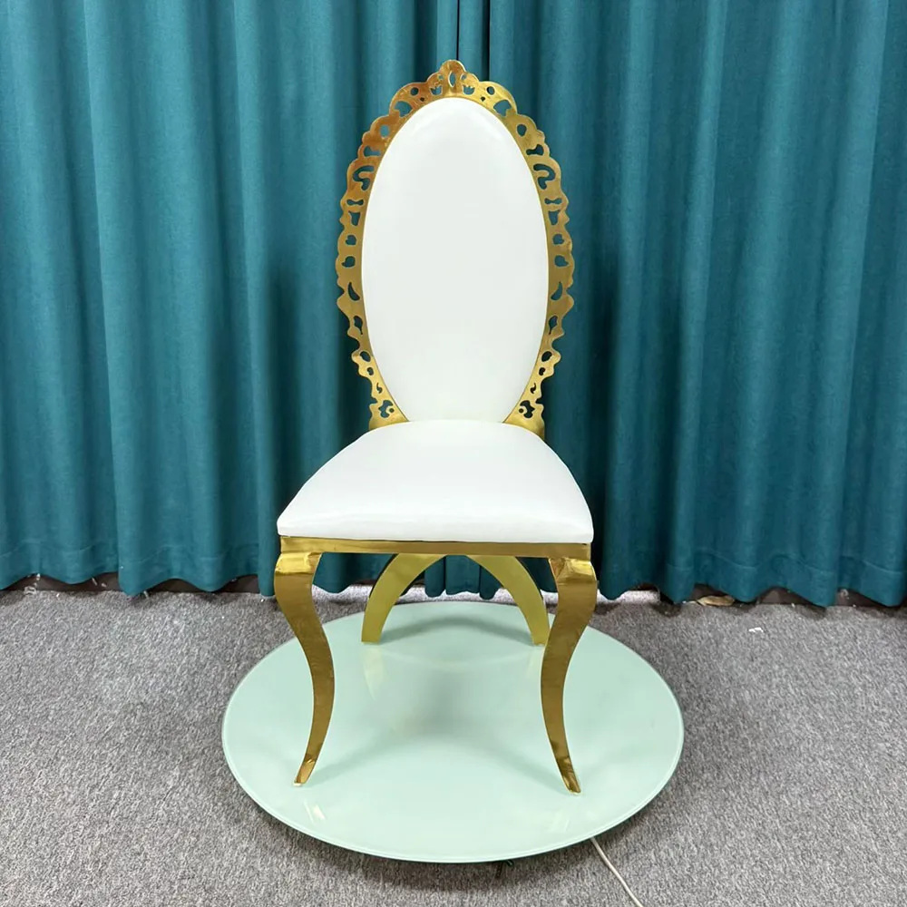 Stainless Steel Chair Wedding Banquet Gold Luxury Chairs for Event Reception Hotel Chair