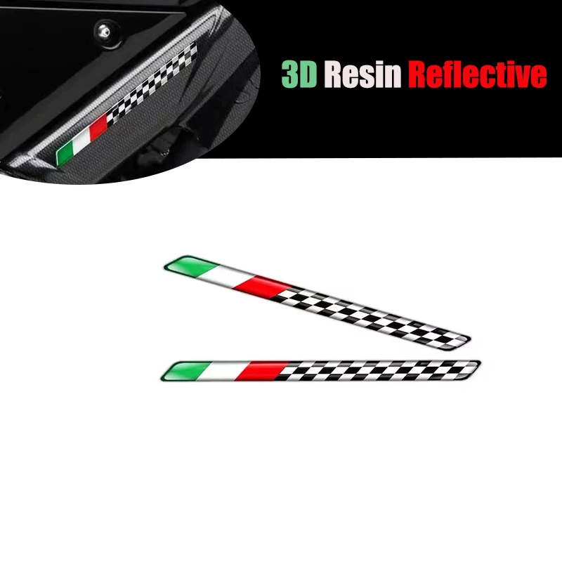 

3D светоотражающий логотип из смолы, шлем, мотоцикл, мотокросс, мотоцикл, наклейки, наклейки с итальянским флагом для Ducati CORSE