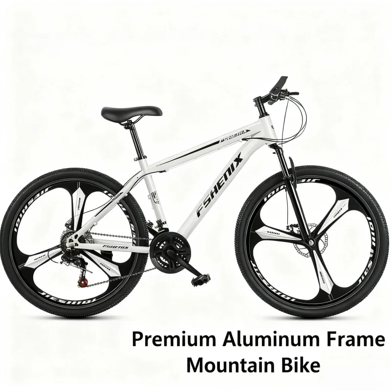 

Snow White Men's Mountain Bike 26 Inch 24 Inch Adult Integrated Wheel 21 Speed Cross-Country Road Shock Absorption