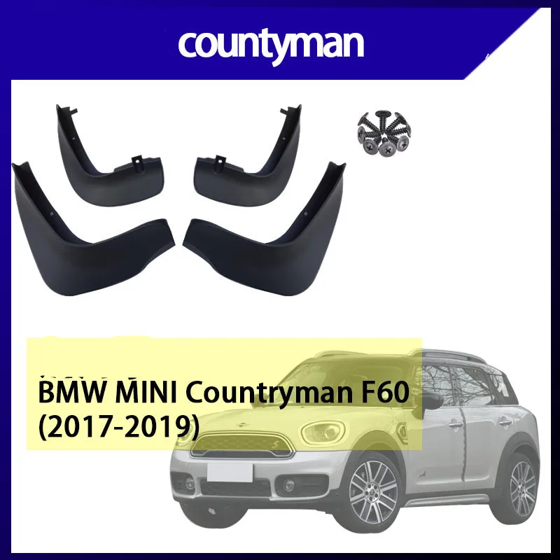 4pcs Mud Flaps For Mini Countryman F60 2017 2018 2019 2020 2021 Mudguards Mud guards Splash Guards Tire Mud Fenders Accessories