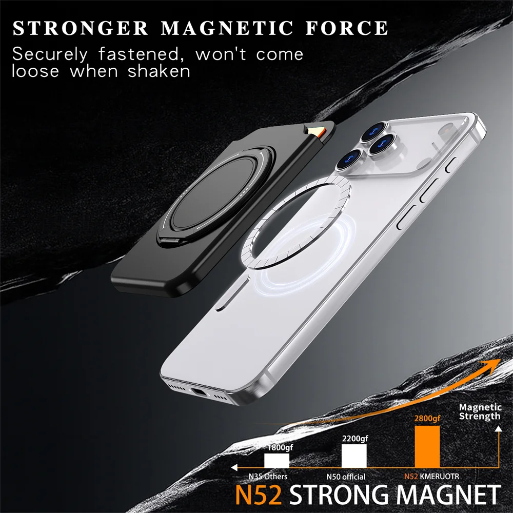 Magsafe Geldbörsenfach Kartenhalter Magnetischer Ständer für iPhone 17 16 15 18 Pro Max oder Samsung S26 S25 S24 Handy-Zubehör – Detail 8