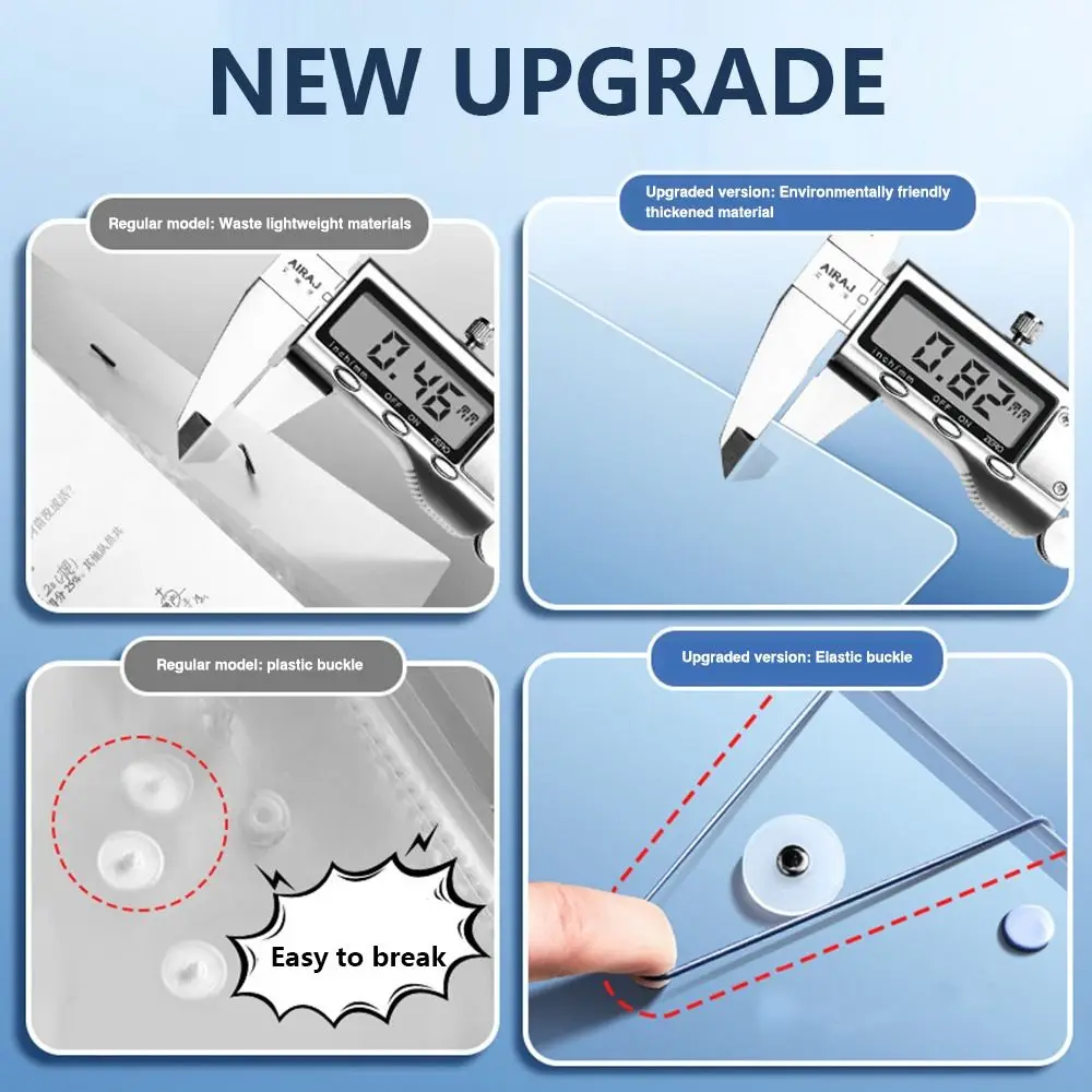 Thickened Large Capacity A3 File Folder Waterproof Dirtyproof Document Bag 30/40/60Pages Test Paper Storage Bag Student