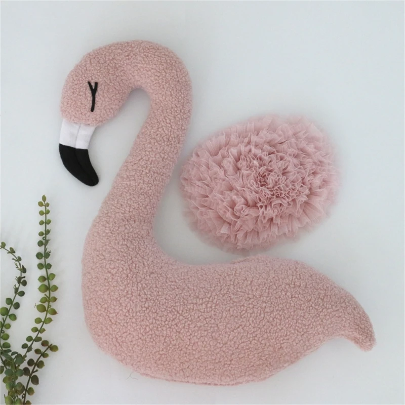 Accessoires photographie bébé pour garçon fille, poupée pose flamant rose, accessoires Photo bébé D5QA