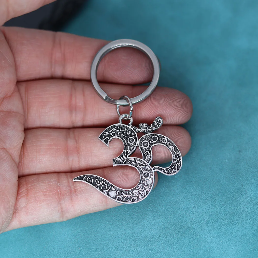 Nedar خمر أوم تميمة مفتاح سلسلة قلادة الرجال النساء العرقية فايكنغ المفاتيح التأمل البوذية اليوغا مجوهرات الهندوسية كيرينغ