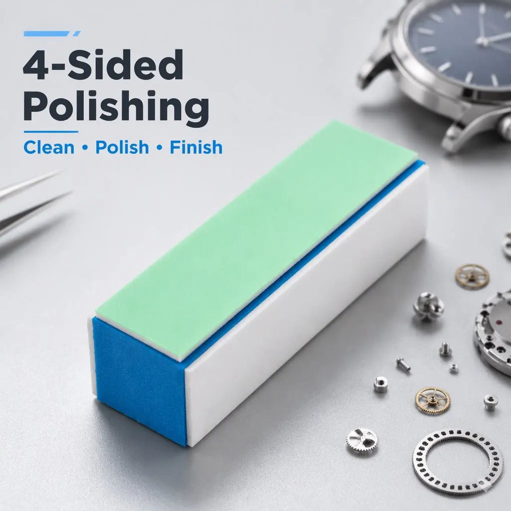 Four Sided Nail Buffer Block Manicure File for Polishing Shaping and Smoothing Natural Acrylic Gel Nails at Home or Salon