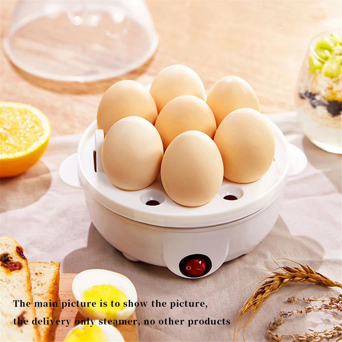 Electric Egg Cooker Double-Layer Multi-Function Egg Cooker Corn Milk Quick Breakfast Egg Steamer -US Plug