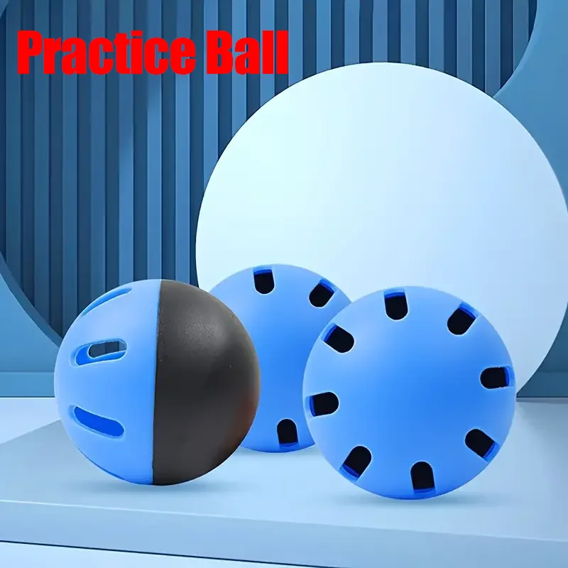 12 Pcs Baseball Soft Practice Balls Perforated Training Balls 2.91 Inches (74mm) For Outdoor Training Eva Hollow Ball Hole Ball