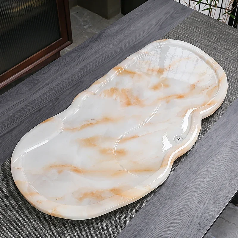 

Jade tray European-style automatic induction cooker Kung Fuset Home Kung Fu tea table sea simple and modern