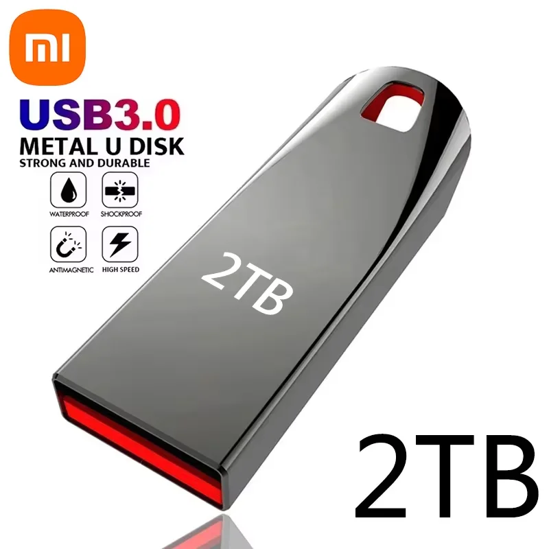 Xiaomi 2TB USB 3.0 Flash Drive 1TB High-Speed U Disk Portable Hard Drive Large Capacity 512GB Metal Pendrive Computer Pen Drive