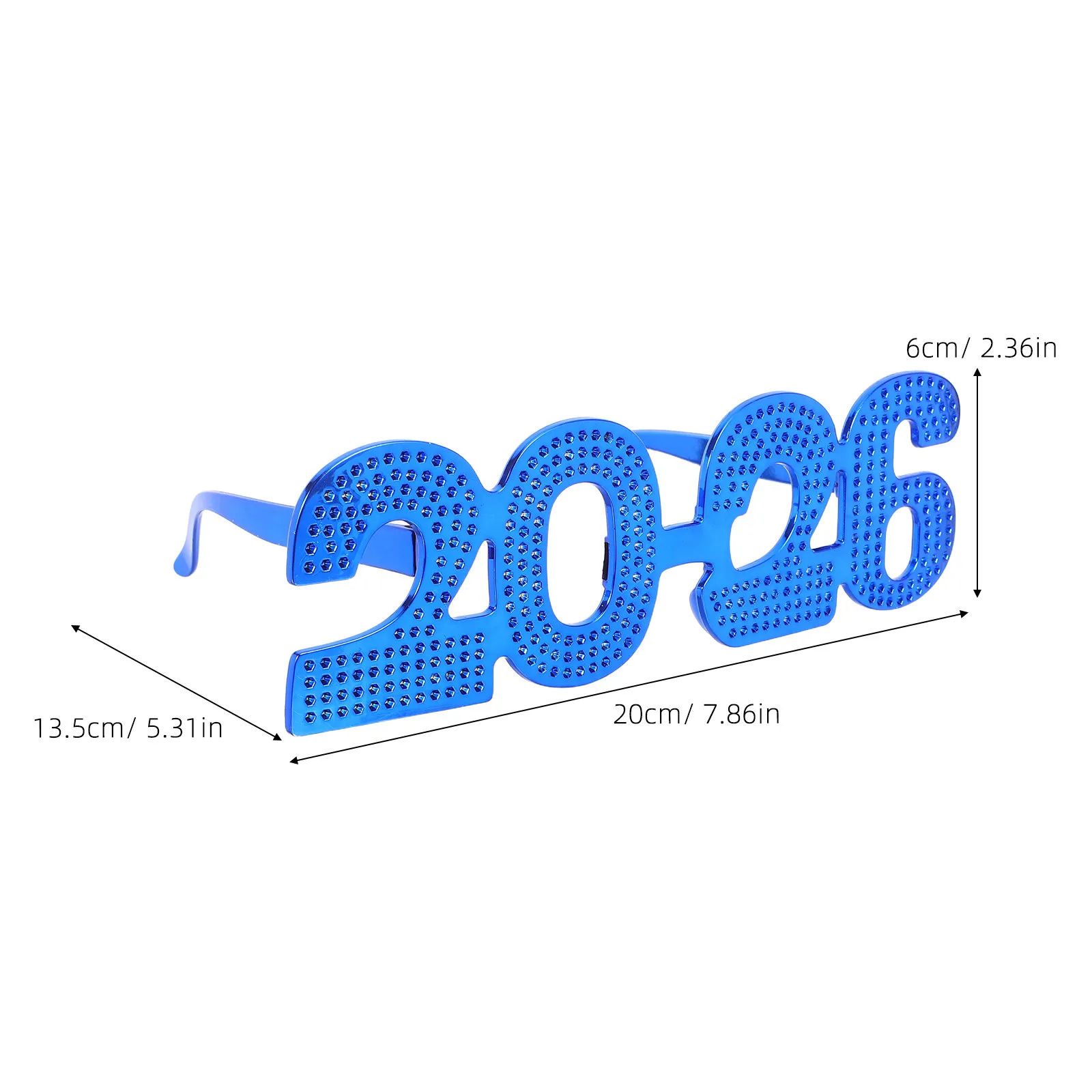 4Pcs 2026 New Year Glasses Glitter Eyewear Graduation Photo Props Party Supplies Funny Eyeglasses 2026 New Years Glasses