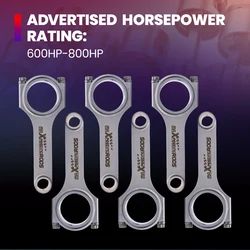 6x Forged Connecting Rods ARP2000 Bolt for Audi A4 A6 RS4 quattro 2.7T 154mm Conrods Balanced Bellie Warranty Bellie TUV Belias