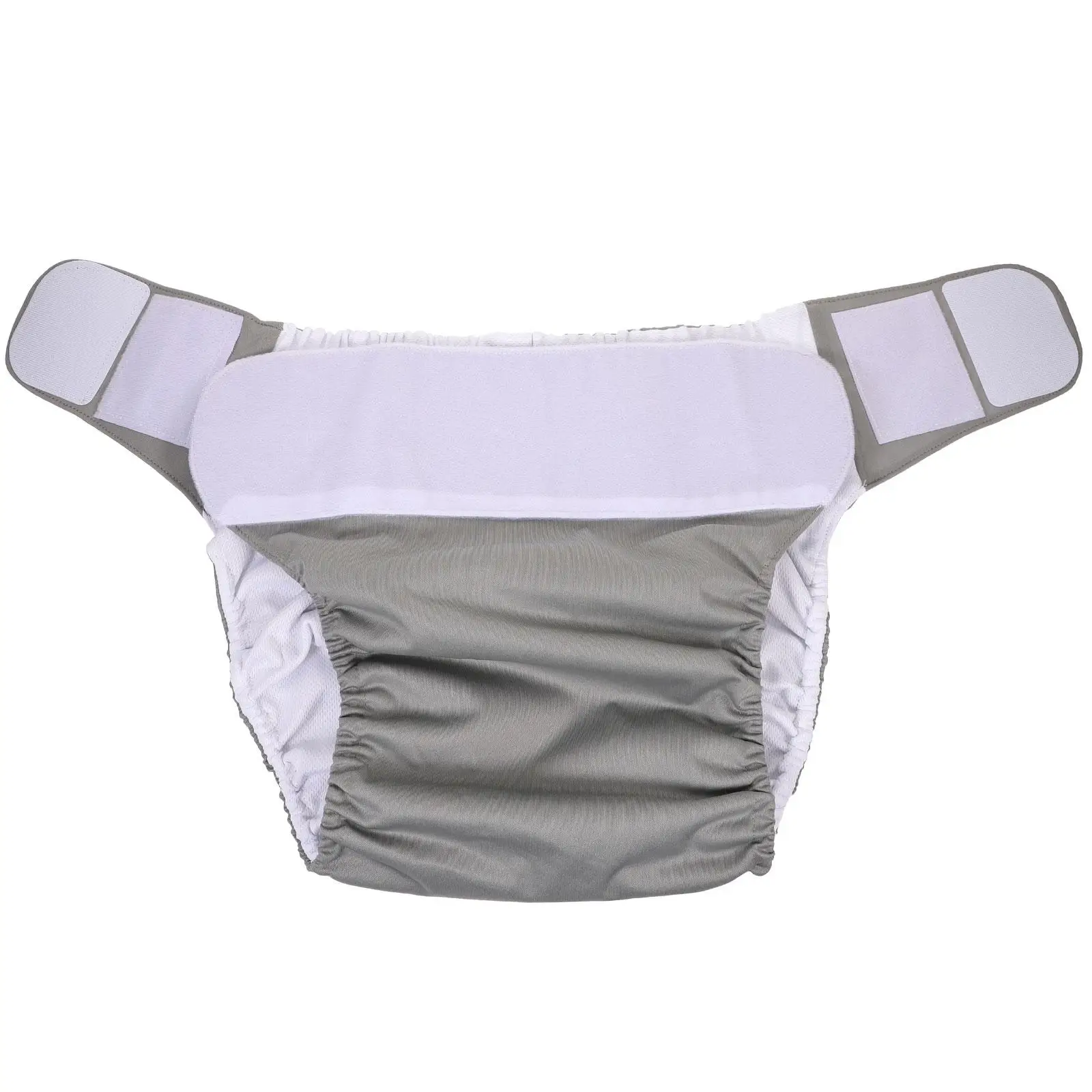 

Washable Adult Diapers Incontinence Pants Absorbent Pad Adjustable Grey Size Cloth Diaper Elderly Patient Care Home Hospital Use