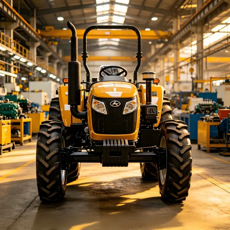 4X4 50HP Compact Farm Tractor, Diesel Powered Multifunctional Mini Agricultural Farming Machine