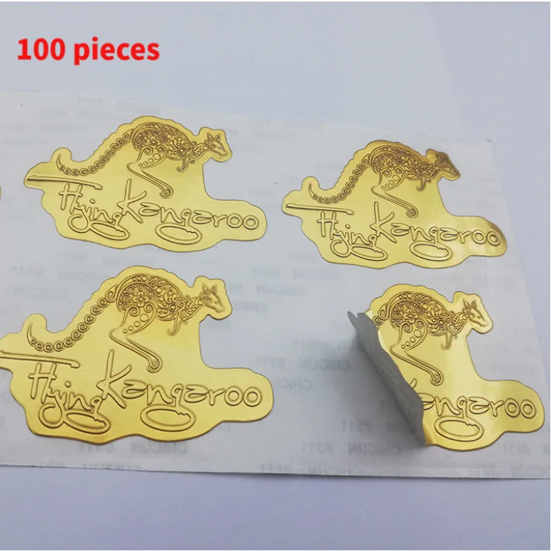 

10 0.Zhang.Custom.2022 Custom Embossed Metal Perfume package label trademark Logo Sticker Perfume