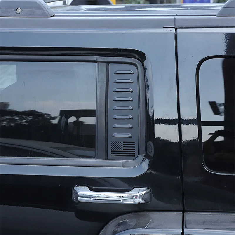 Voor Hummer H3 2005-2009 Aluminium Exterieur Details Auto Achterruit Glas Guard Plaat Accessoires Auto Modificatie