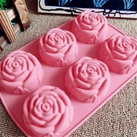Molde de Silicona 3D con 6 Rosas