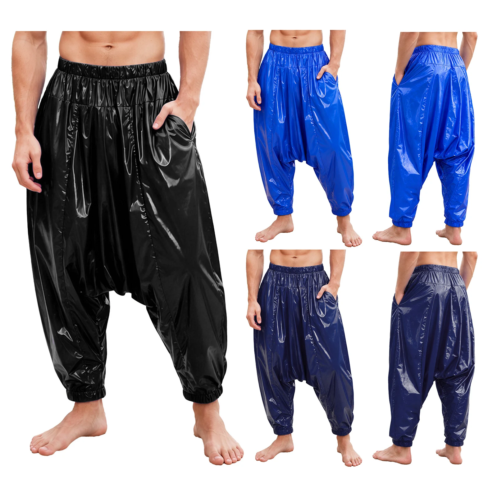 Men Water Resistant Harem Pants Baggy Trousers Leak-proof Diaper Cover Pants Elderly Alzheimer Special Needs Adaptive Clothing