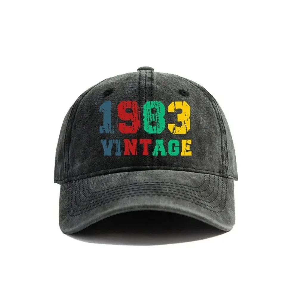 

2026 Born In 1983 Baseball Cap Distressed Vintage 1980-1989 Birthday Gift Dad Hats Cap Men Retro Outdoor Fashion Hat Fishing Cyc