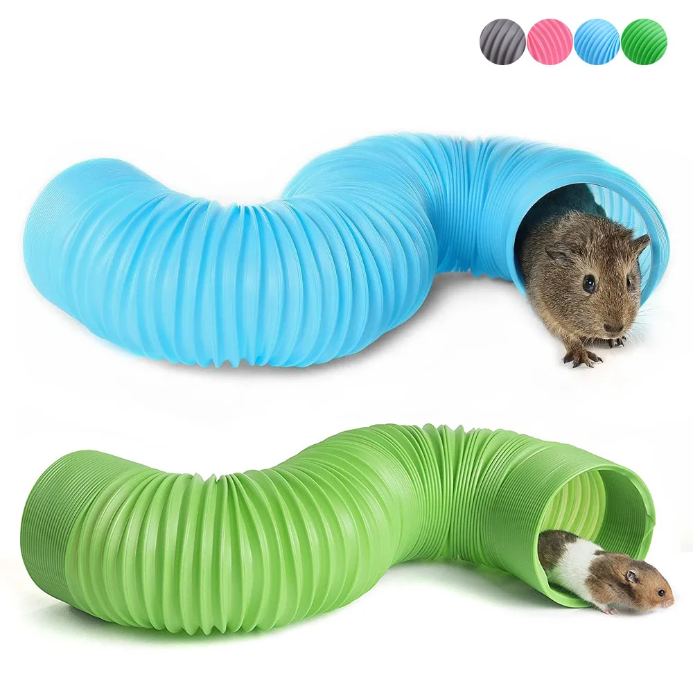 Small Pet Hamster Tunnel Cage Toy Ferrets Rat Playing Hide Tube For Indoor DIY Hideaway Pipeline Toy Pet Hamster Tunnel Cage Toy