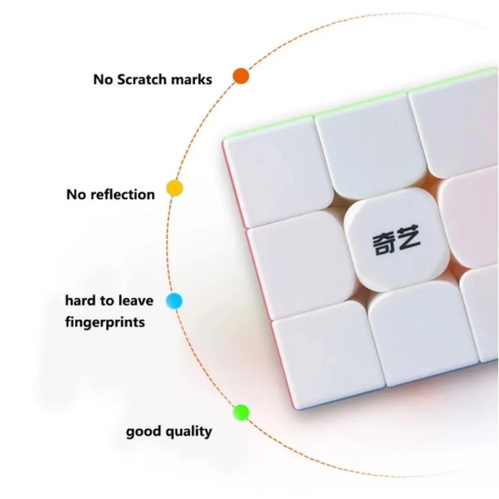 Qiyi Qimeng Plus 3X3 90Mm Stickerless Magische Kubus Groot 3X3X3 Speed Kubus Antistress Kubussen Leren Educatieve Puzzelblokjes Speelgoed