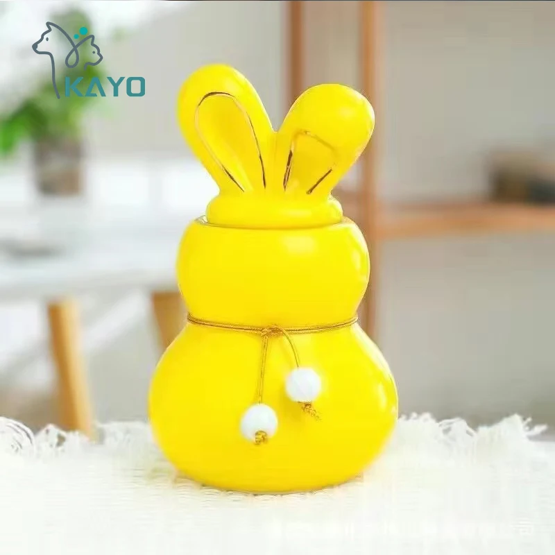 Rabbit Funeral Hurne Ceramics Pet Ashes Cat Pet Urn Personalized Urn for Pets Animal Funeral Urnas for Human Ashes Dog Memorial