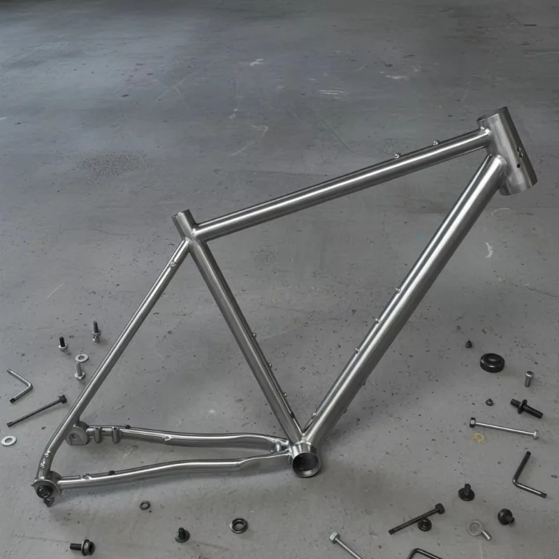 

3AL2.5V Titanium Alloy Gravel Bicycle Frame For Off Road Adventure Bikepacking Cyclocross Durable Lightweight Bike Frame