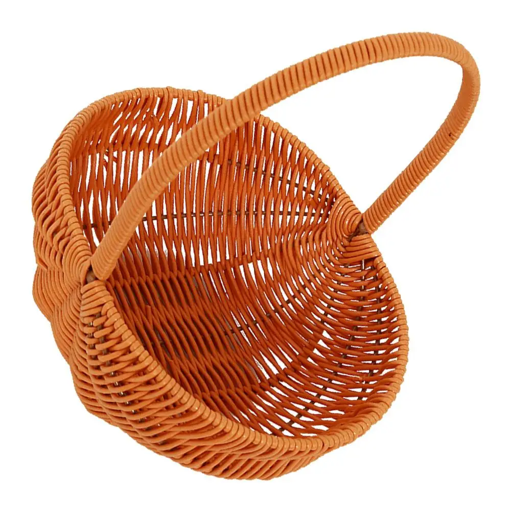 

Rattan Picnic Basket Handwoven Watermelon Vintage Kitchen Storage Baskets Woven Flower Fruit Gardening Outdoor Snack Grocery