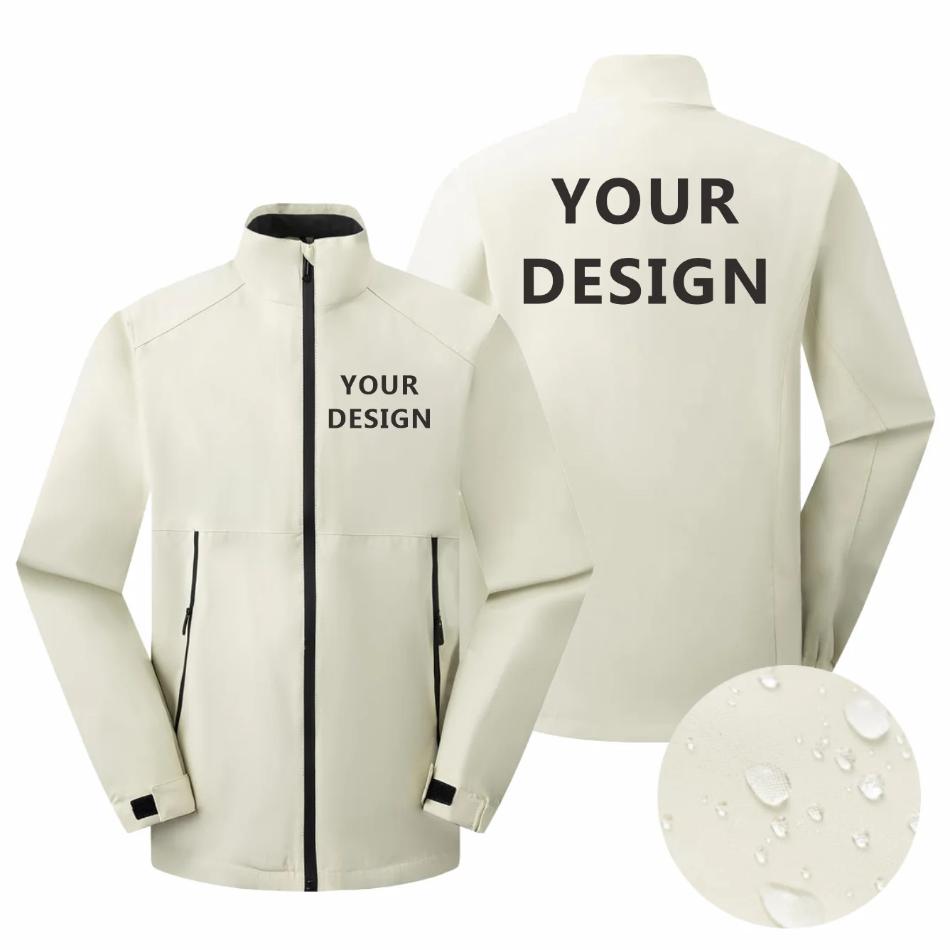 Outdoor Waterproof Men's And Women's Stand-collar Jacket Anti-static Coat Custom Stand-collar Jacket Custom Printed Logo