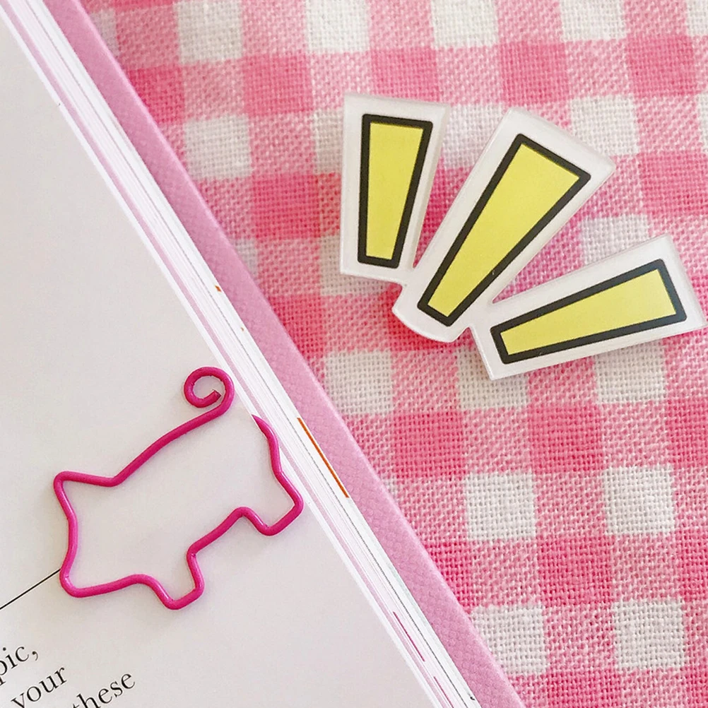 

20pcs Metal Creative Paper Clips Novelty Office Supplies Cartoon Bookmark Heart Shaped Sturdy Use Gift