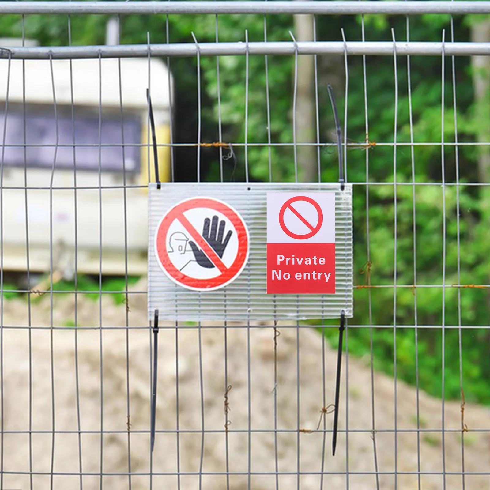 Pvc No Entrance Sign Warning Sticker Durable Self-Adhesive Safety Signs For Indoor Outdoor Traffic Security Use