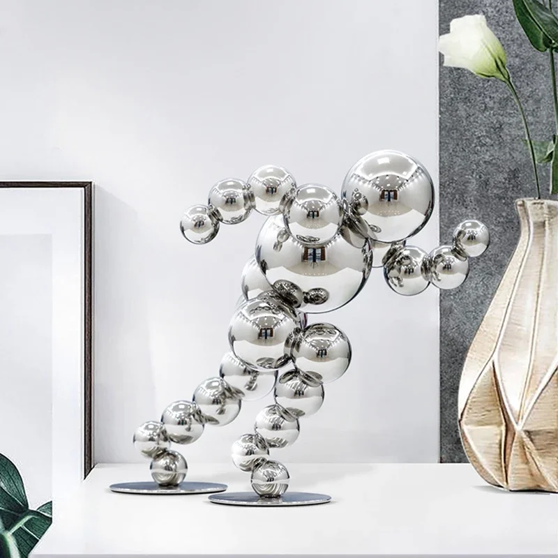 

Home Decor,Luxury Stainless Steel Sculpture, Abstract Character Statues,Creative Crafts,Nordic Figurine Decoration,Artwork Gifts