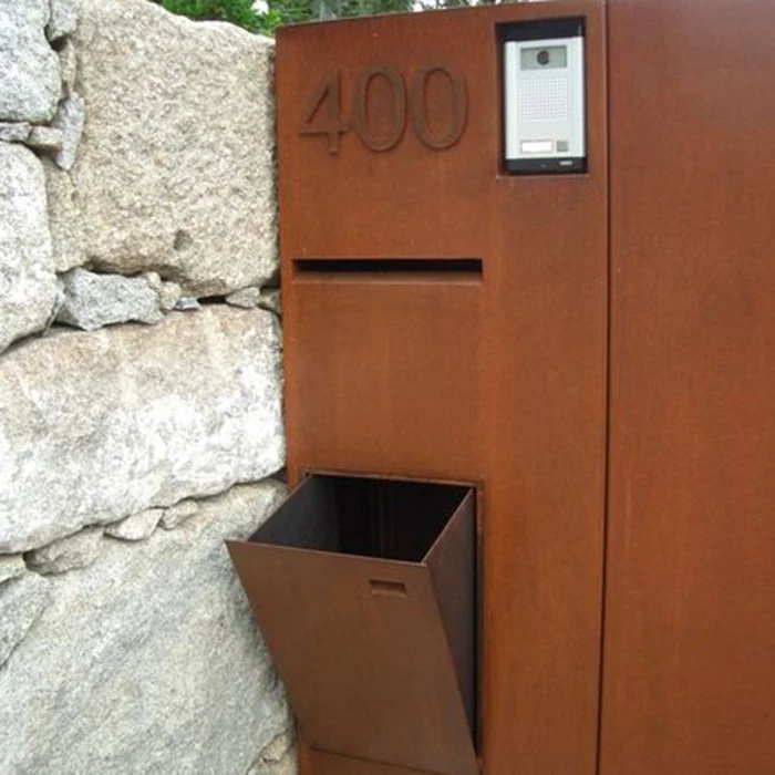 

Anti Corrosion Wall Mounted Corten Steel Metal Mailbox Letter Mail Box