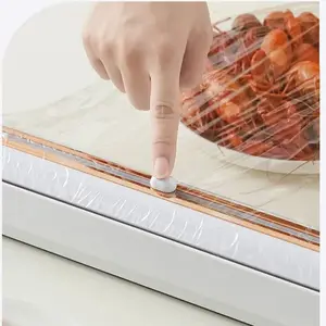 موزع تغليف بلاستيكي مغناطيسي قابل لإعادة التعبئة مع القاطع ، قاطع موزع رقائق الألومنيوم القصدير ، موزع التفاف الفيلم أداة المطبخ أعلى 10 مبيعات غطاء القضيب مع - No5