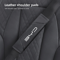 2pcs Car Seat Belt Cover Leather Shoulder Pad Accessories For BYD Tang F3 E6 Atto3 Yuan Plus Song Max F0 G3 I3 Ea1 Dmi 2din S7