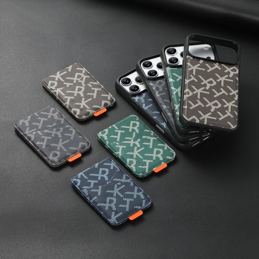 

Removable Leather Wallet Card Slots Phone Case for iPhone 17 16 15 Pro Max with Support Magnetic Charging