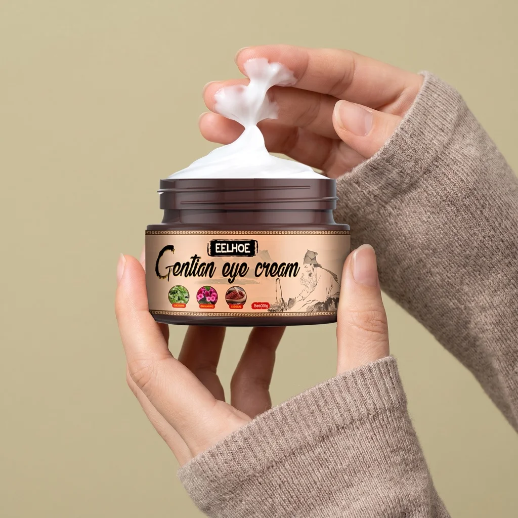 Creme Herbal para Olhos com Extrato de Plantas, Hidratante, Firmador, Suaviza Linhas Finas, Reduz Olheiras, Creme Anti-Envelhecimento para Cuidados com a Área dos Olhos