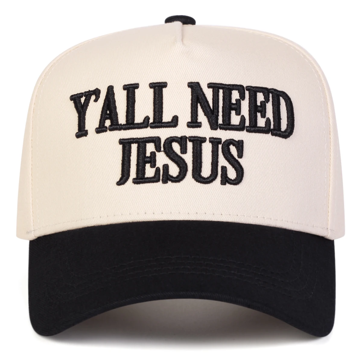 Unisex Y'ALL NEED JESUS Baseballkappen mit Stickerei, für Frühling und Herbst, für den Außenbereich, verstellbare Freizeithüte, Sonnenschutzhut, Sportkappe – Detail 5
