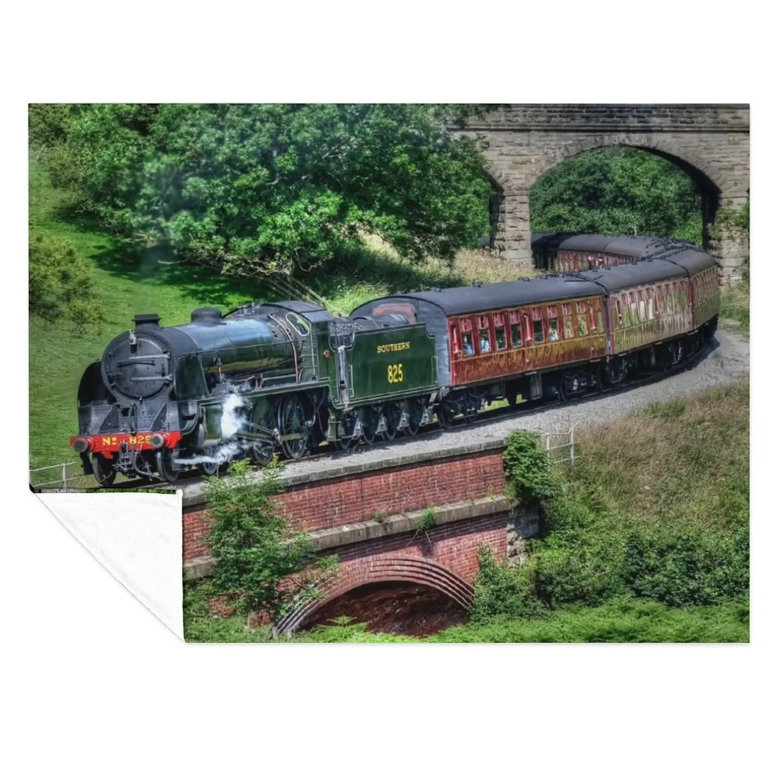 

Southern 825 Locomotive Throw Blanket Winter beds Sofa Throw Single Bed Fashionable Blankets